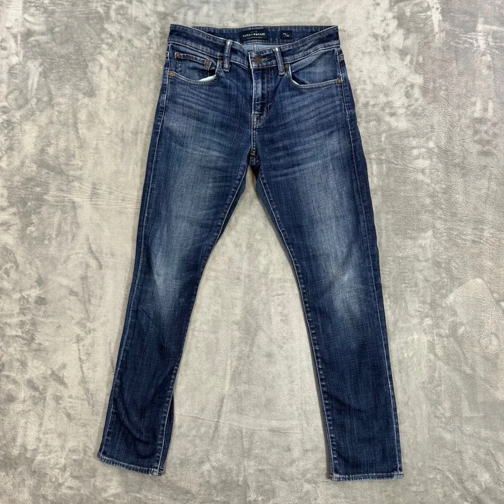 Lucky Brand Coolmax 110 Slim Straight Jeans Men's Size 29x30 Blue Dark Wash